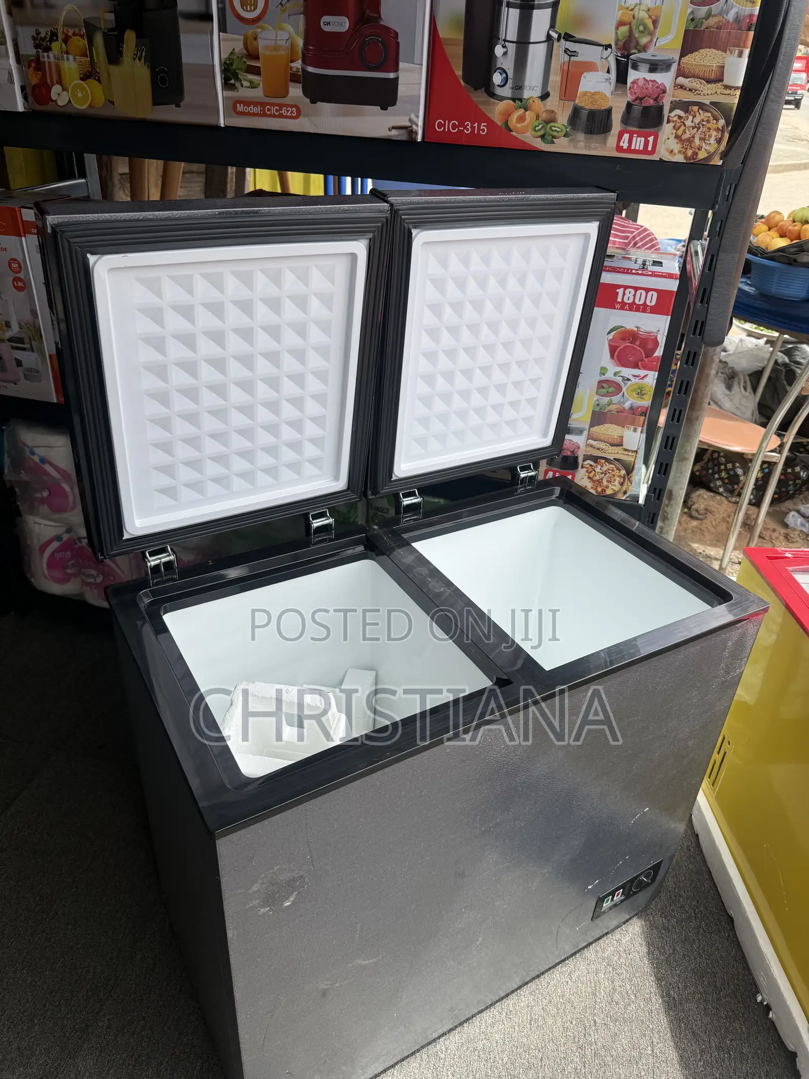 A Brand New Silver 100l Chest Freezer