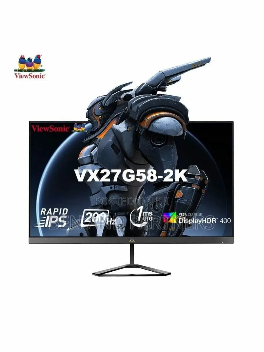 Viewsonic 27", Qhd, 210hz, Fast Ips, HDR 400 Gaming Monitor