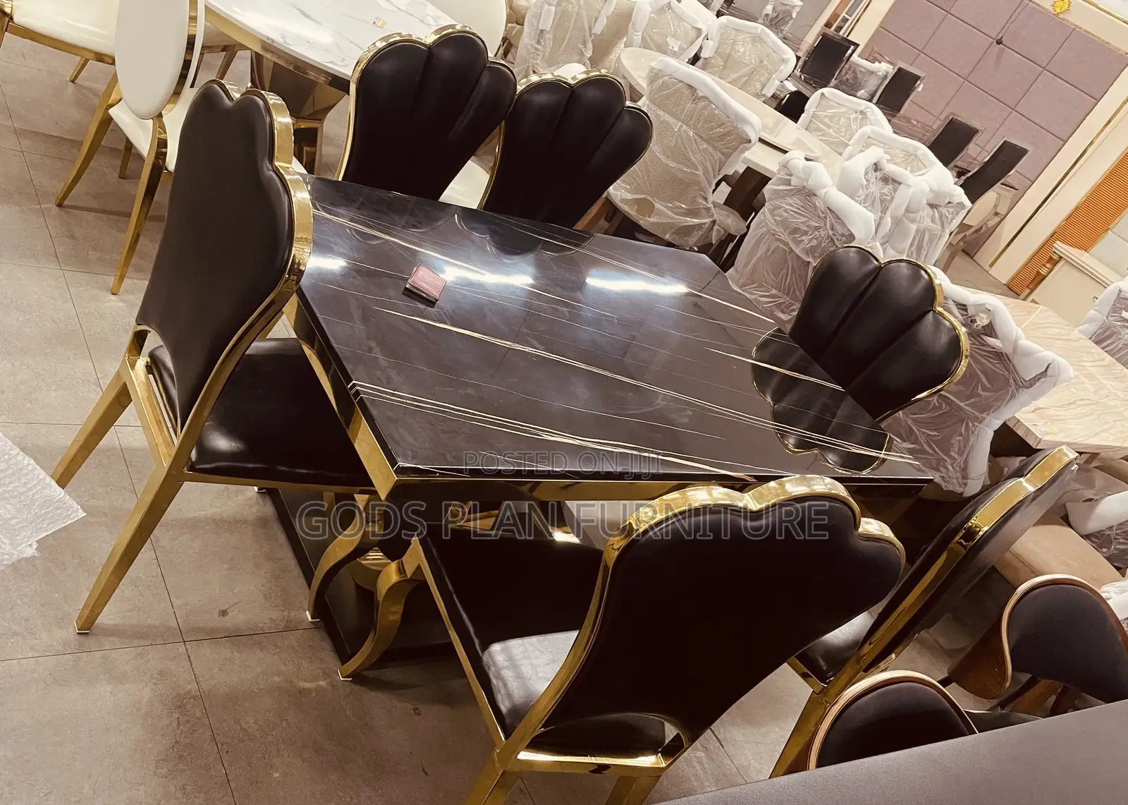 6 Seater Marble Dining Table