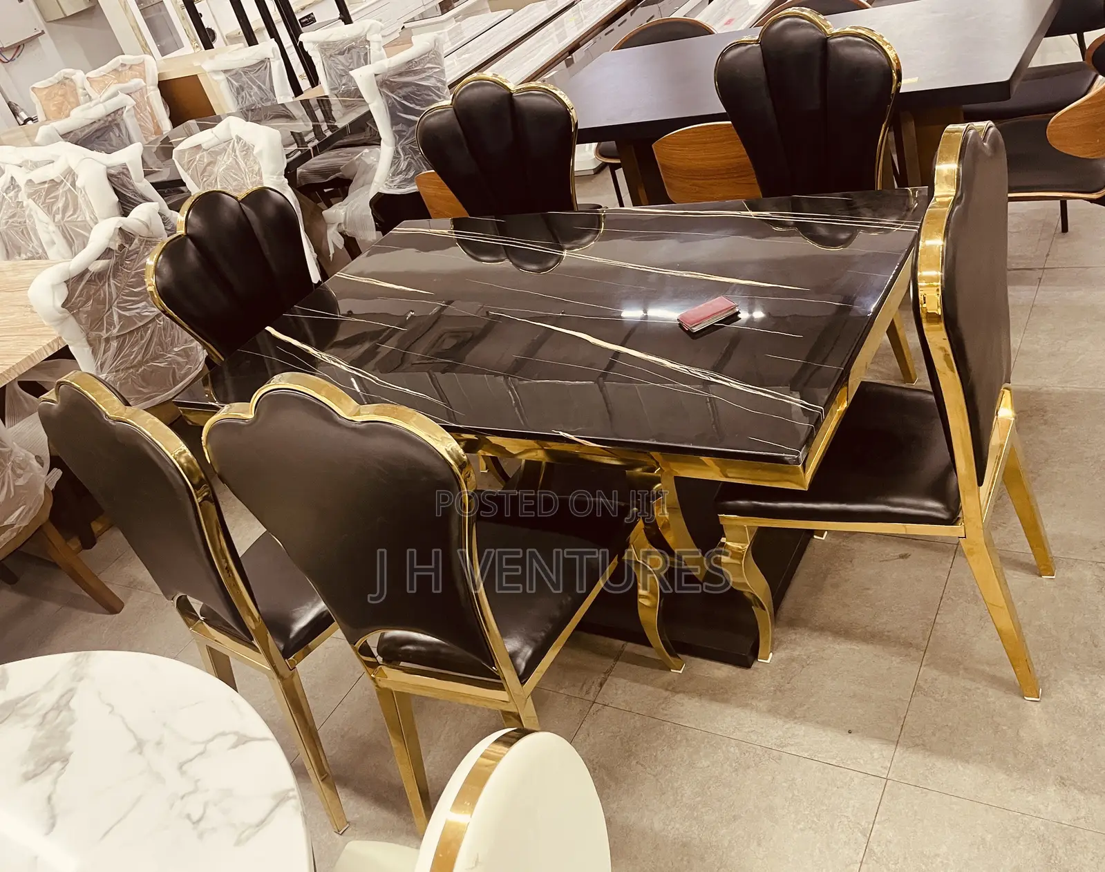 6 Seater Marble Dining Table