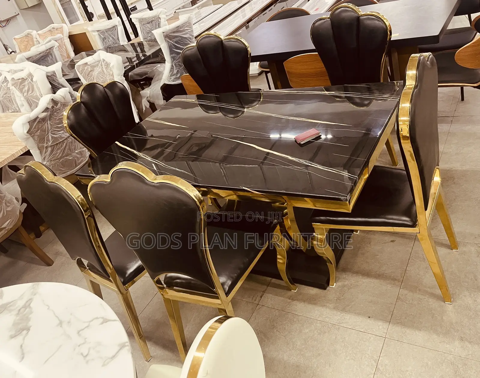 6 Seater Marble Dining Table