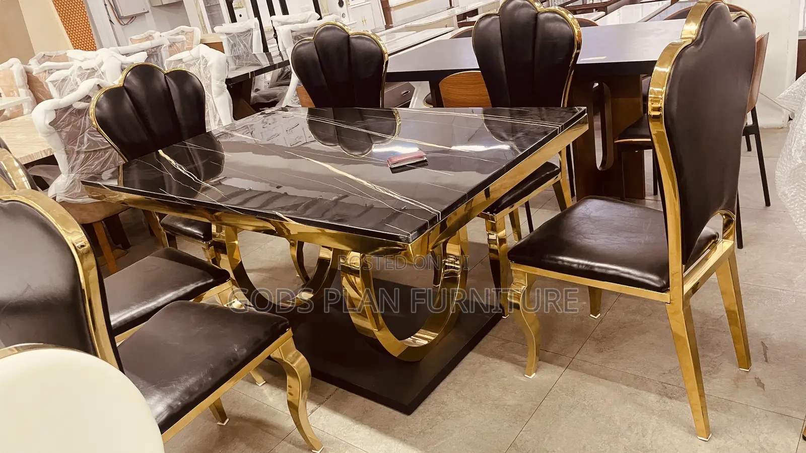 6 Seater Marble Dining Table