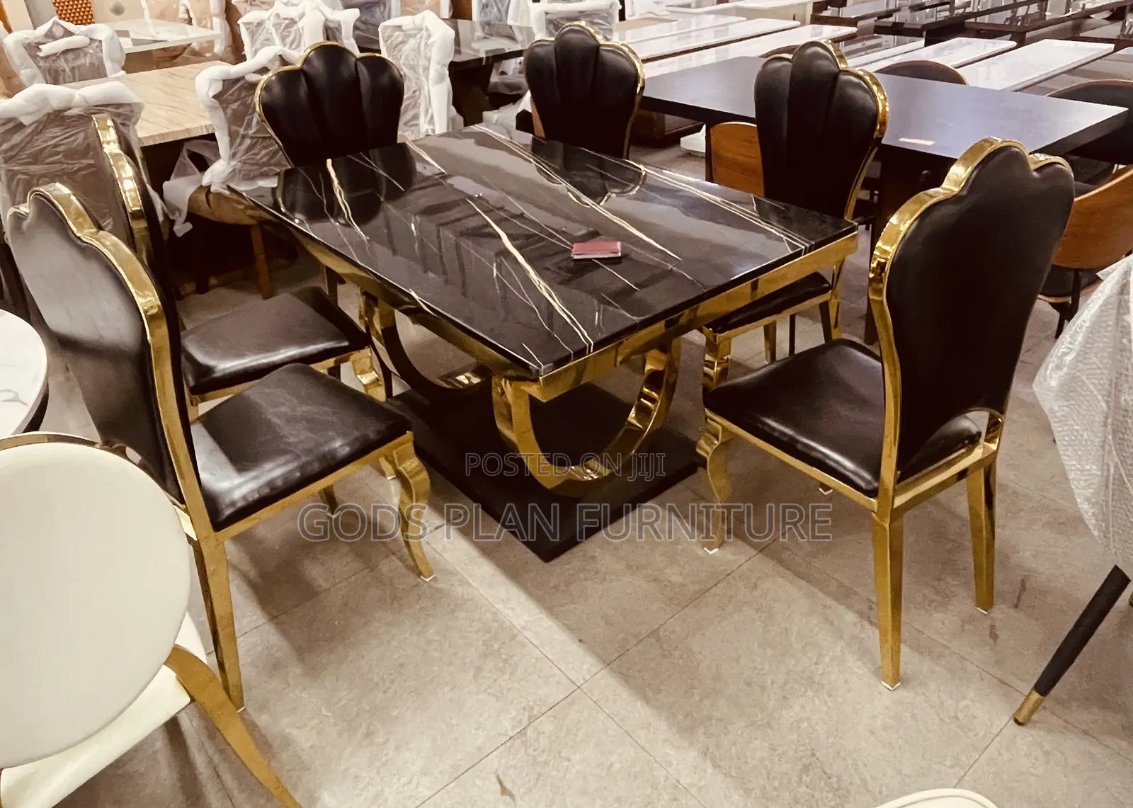 6 Seater Marble Dining Table