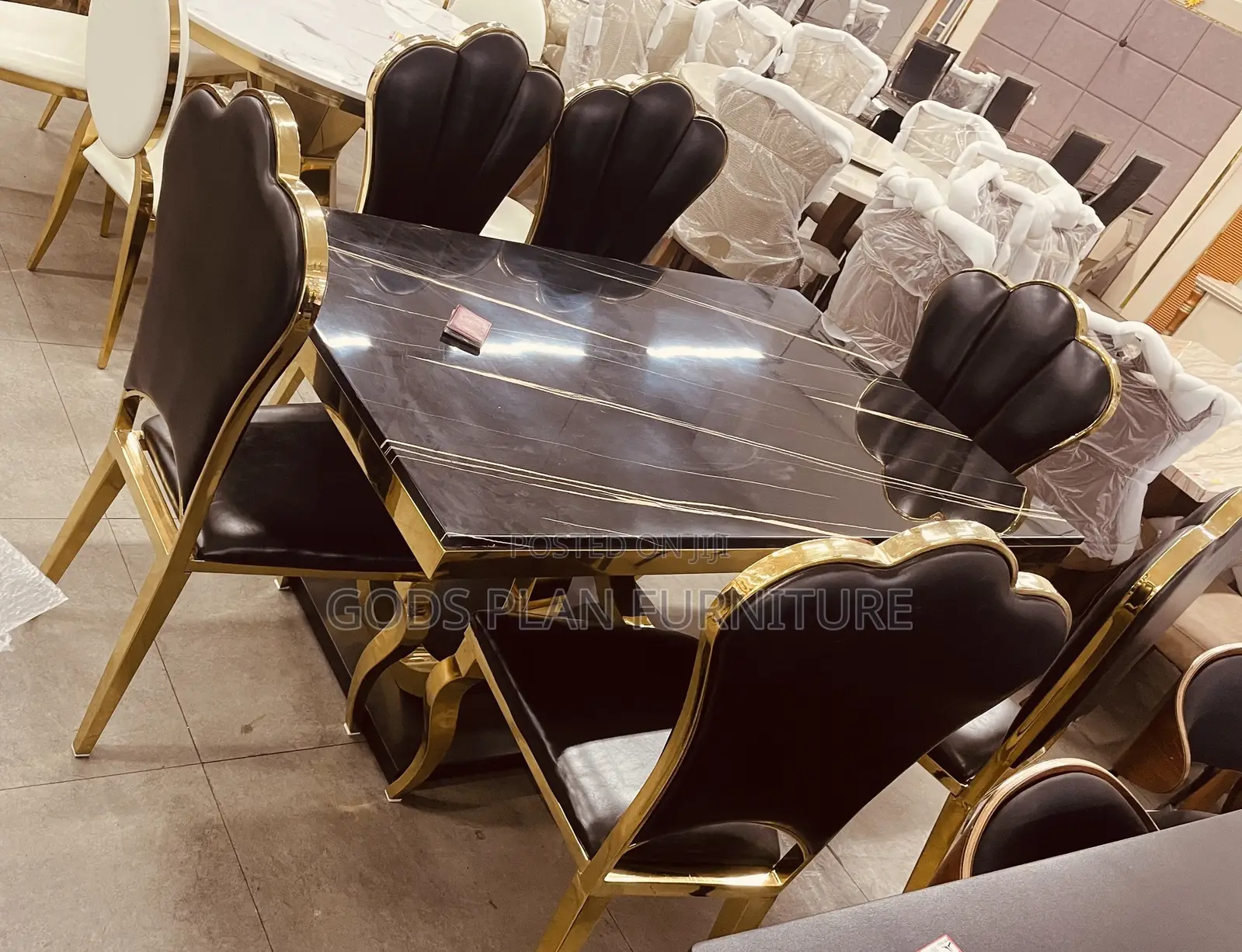 6 Seater Marble Dining Table