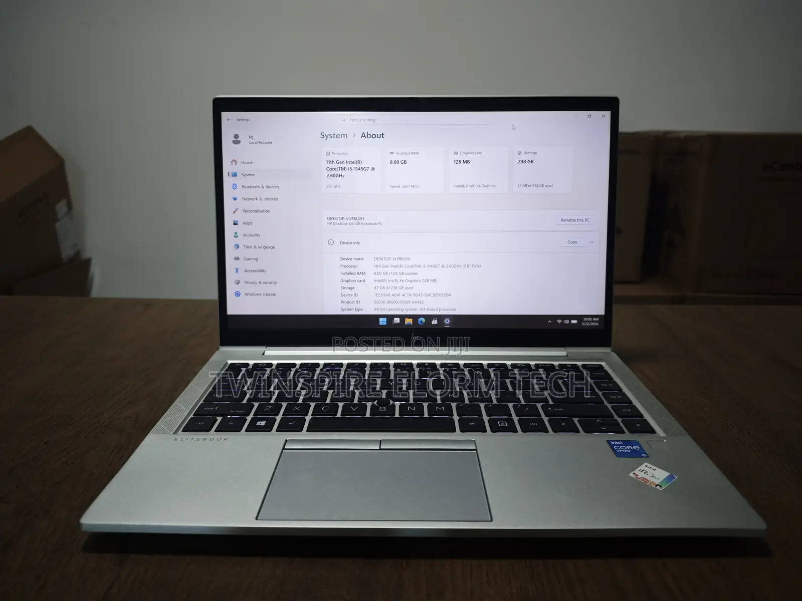 Laptop HP EliteBook 840 G8 8GB Intel Core i5 SSD 256GB