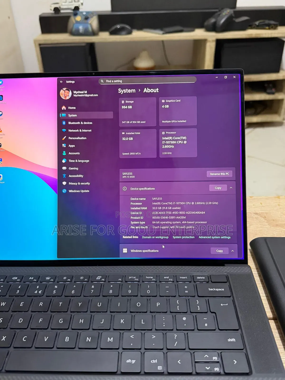 Laptop Dell XPS 15 32GB Intel Core i7 SSD 1T