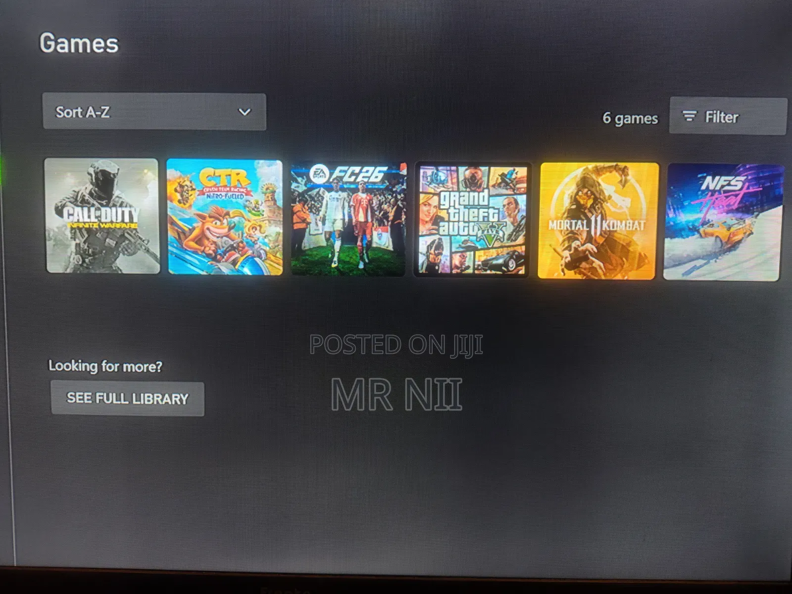 Xbox One S With 1 Controller and 6 Games
