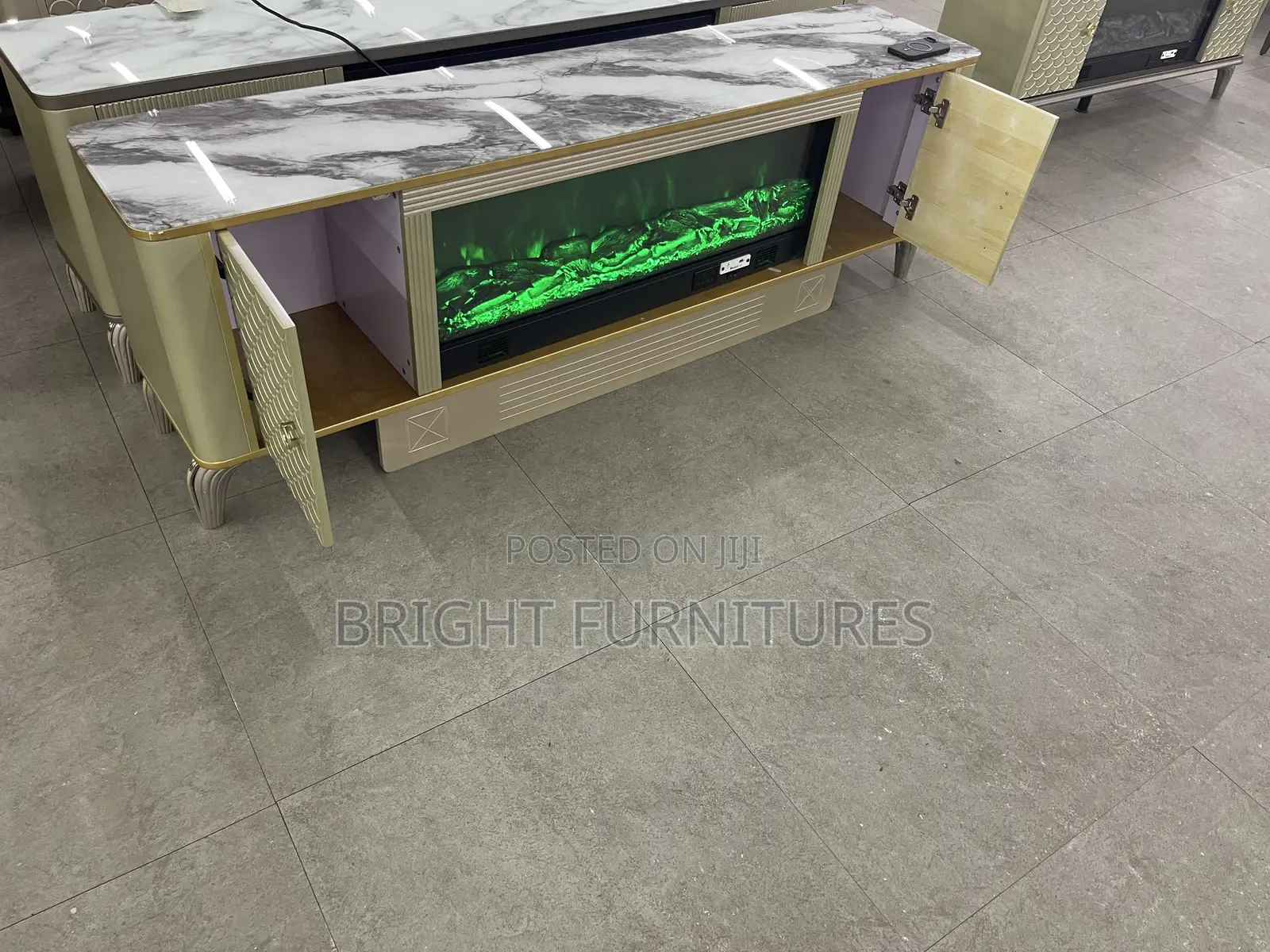 Tv Stand With Bluetooth Speakers and Lights
