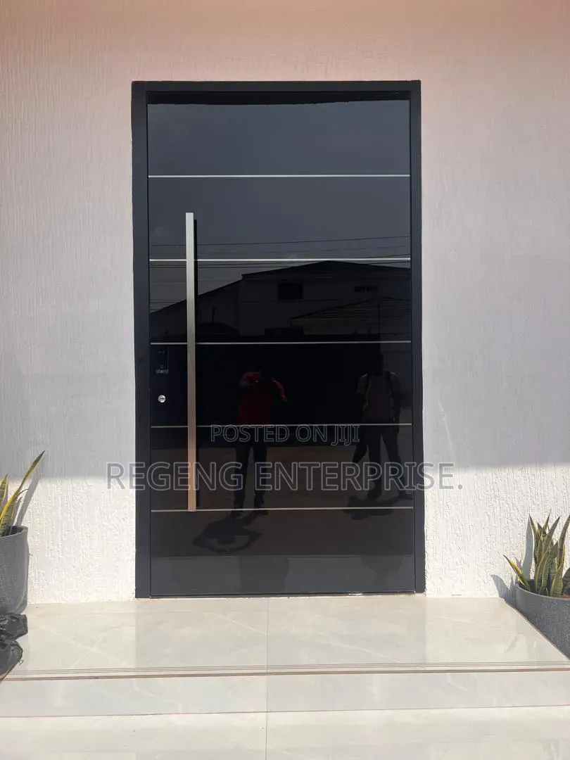 Modern Pivot Security Door With Smart Lock