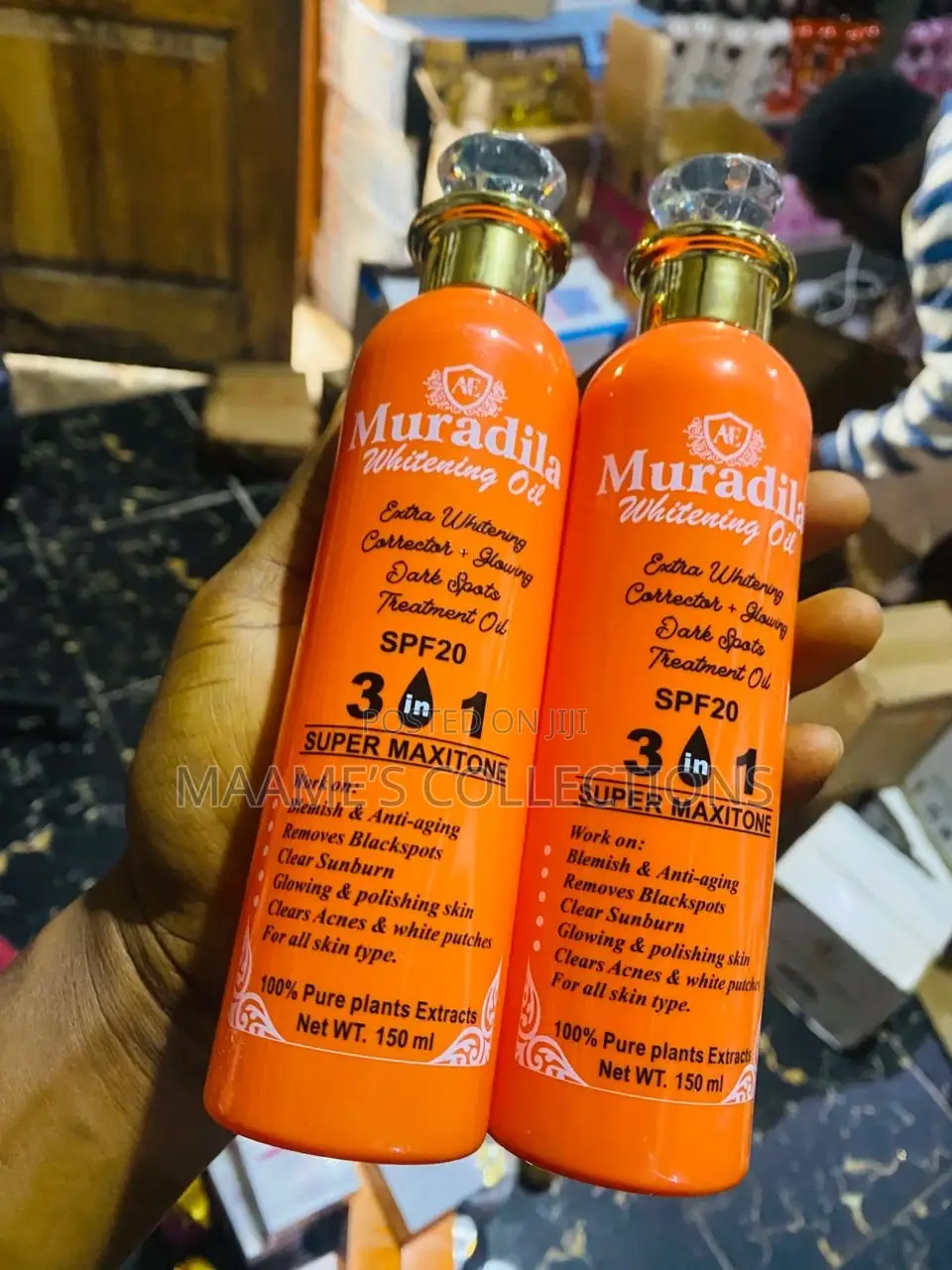 Muradila 3 in 1 Whitening Oil With Spf20 for Body Treatment