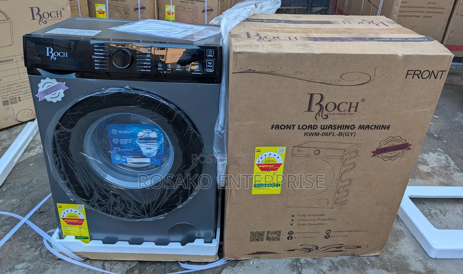 Roch 6kg Front Load Fully Automatic Washing Machine