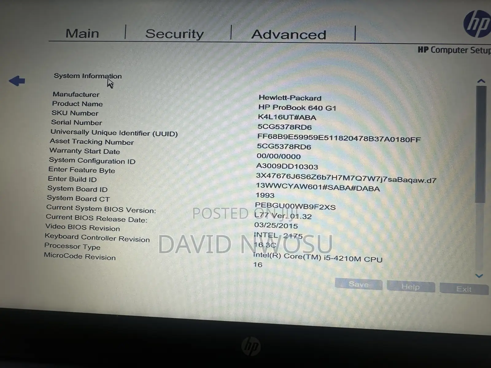 Laptop HP ProBook 640 G1 4GB Intel Core i5 HDD 500GB