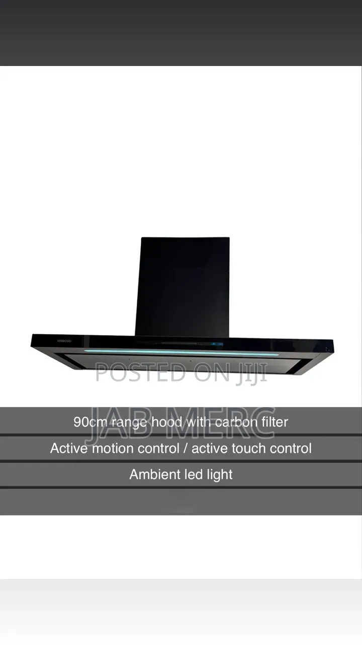 90cm T Shape Kitchen Extractor Hood Inbuilt Filters No Hole