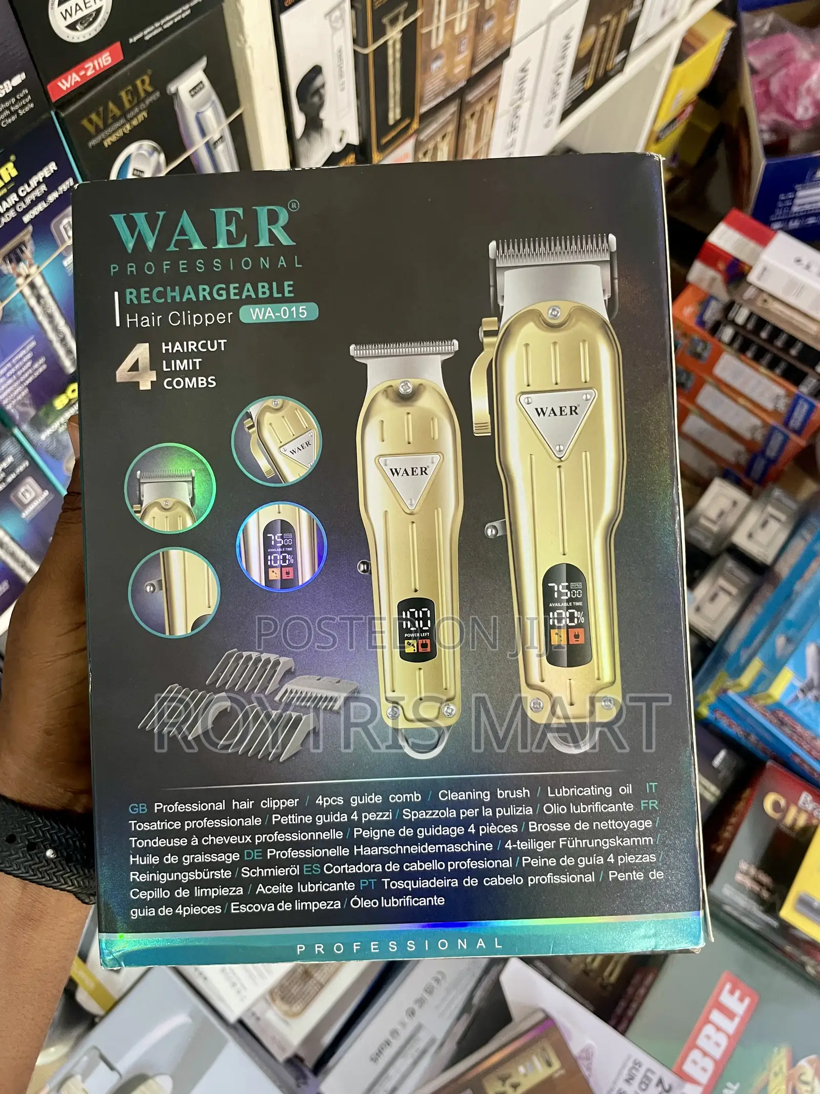 Waer Professional Rechargeable 2 in 1 Hair Clipper (Wa-015)