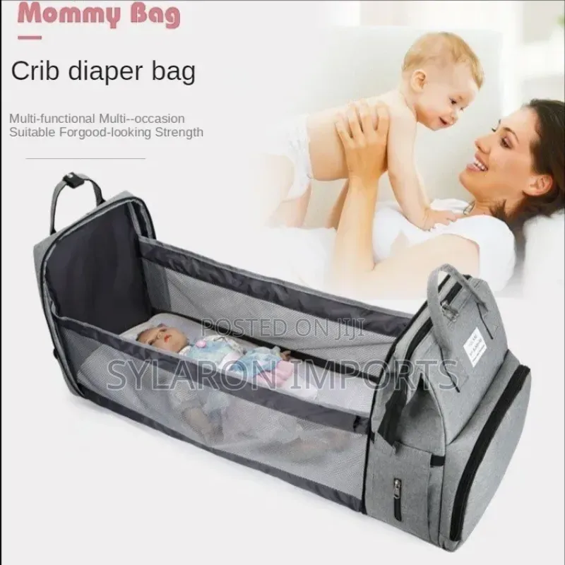 Travel Baby Bag With Foldable Crib Changing Station