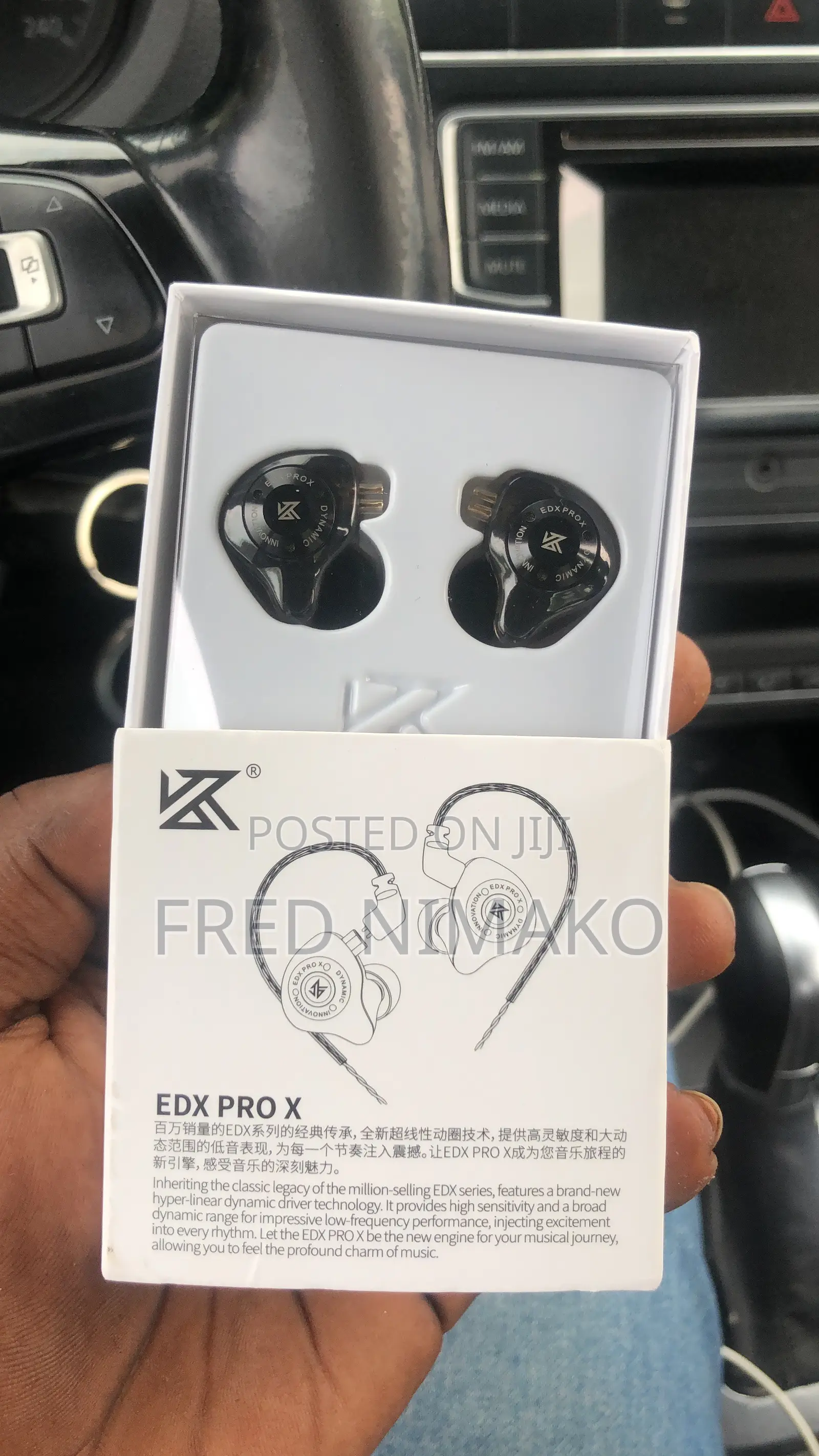Kz Edx Pro X + P2 in-Ear Monitor Amplifier Bundle With Carry Case