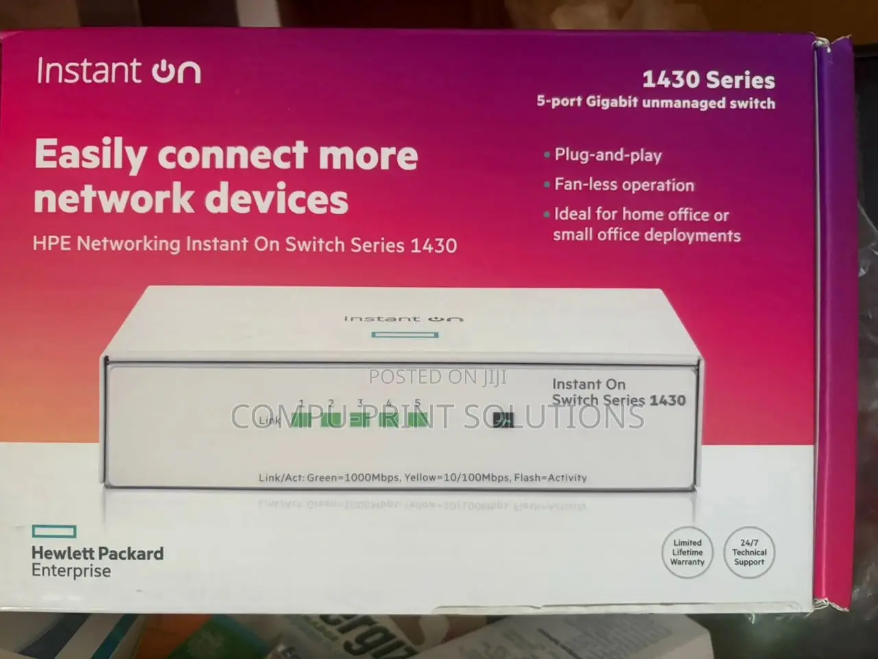 Hpe Networking Switch Instant 1430 5-Port Unmanaged Switch --R8r44a
