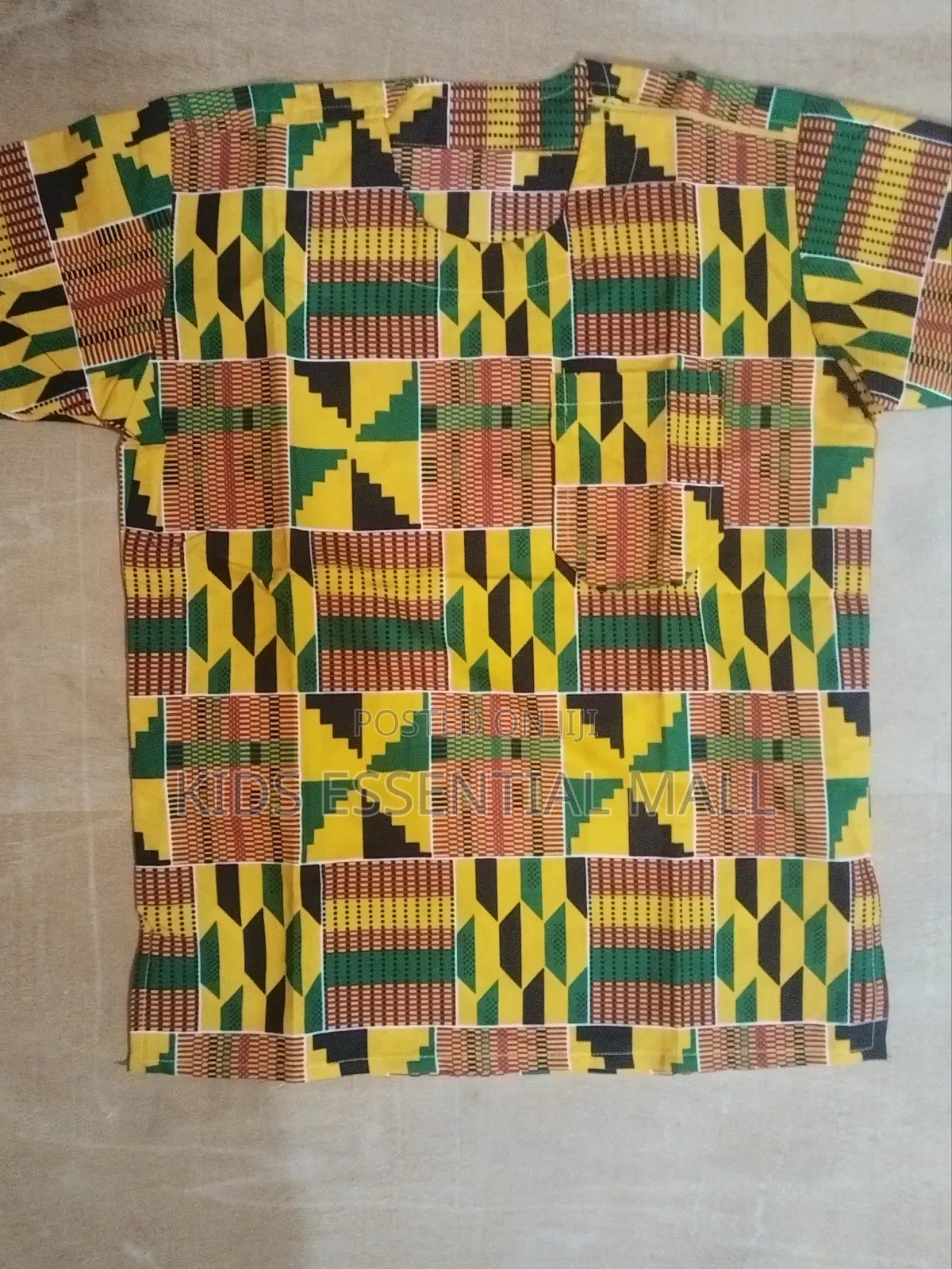 Short Sleeve African Shirt For Ages7 To 10 Years