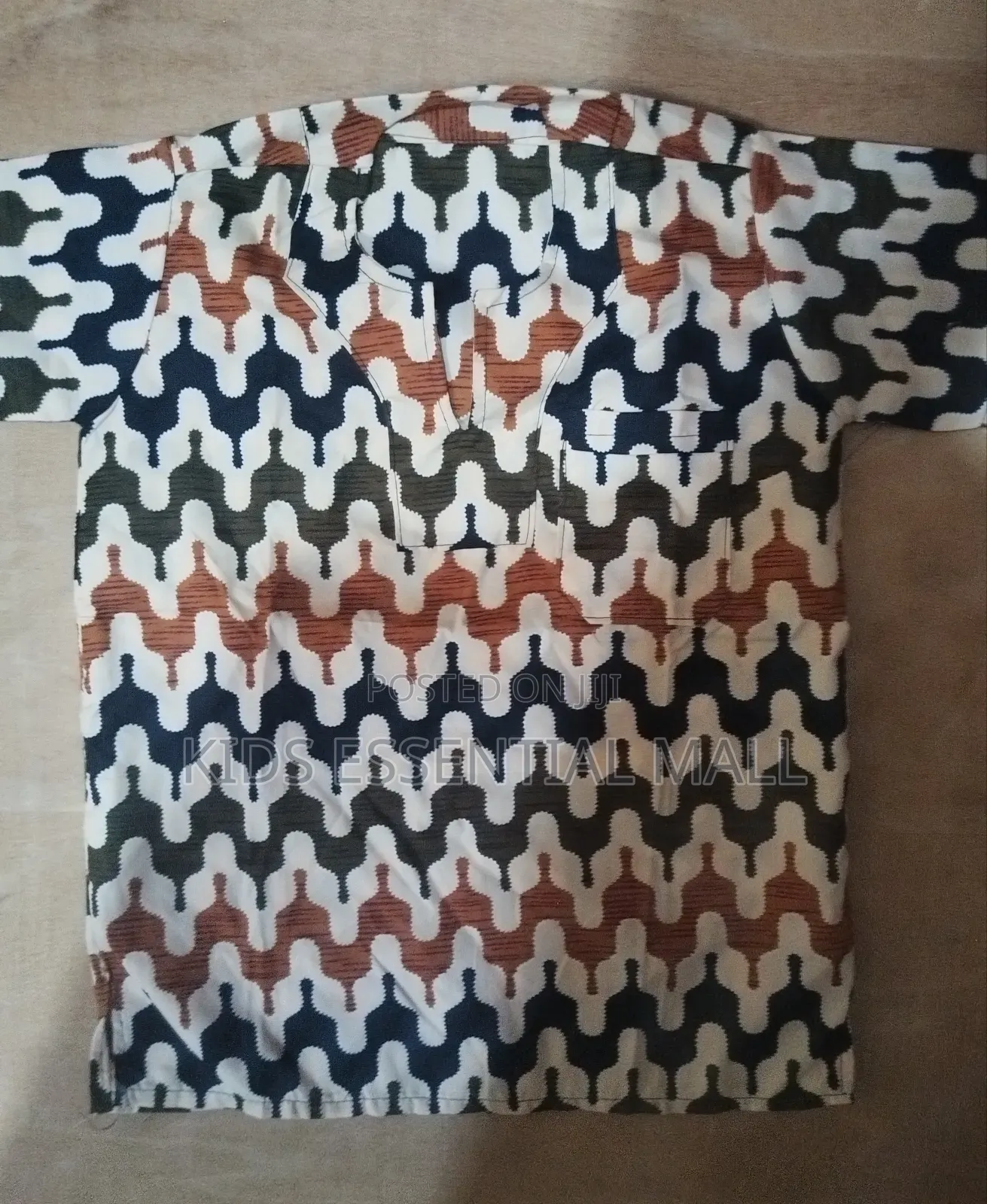 Short Sleeve African Shirt For Ages7 To 10 Years