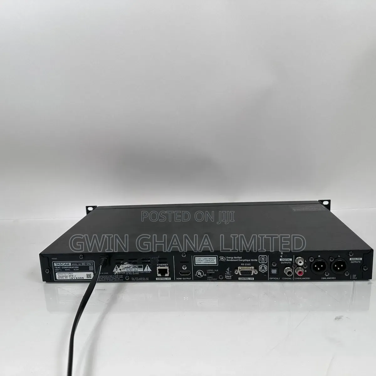 Tascam Bd-01u Rack Mountable Professional Studio DVD Player