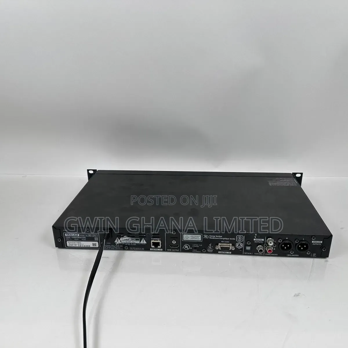Tascam Bd-01u Rack Mountable Professional Studio DVD Player