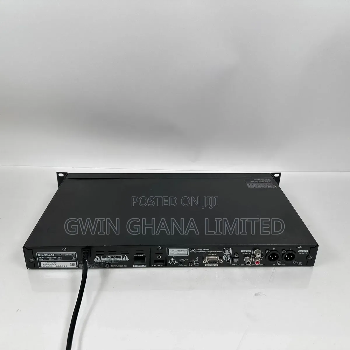 Tascam Bd-01u Rack Mountable Professional Studio DVD Player