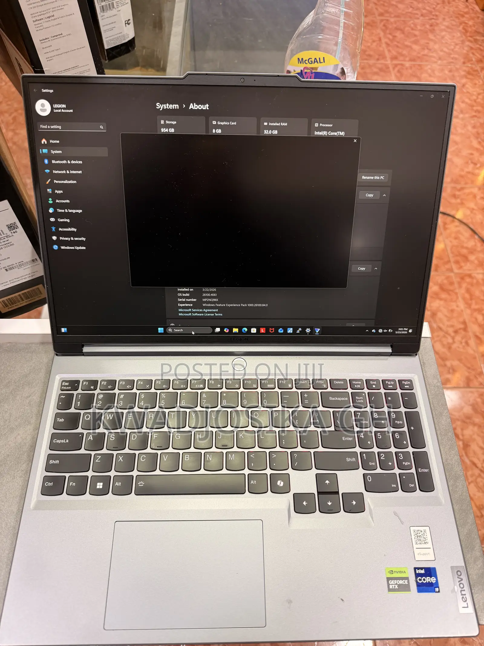 Laptop Lenovo Legion 5 32GB Intel Core i9 SSD 1T