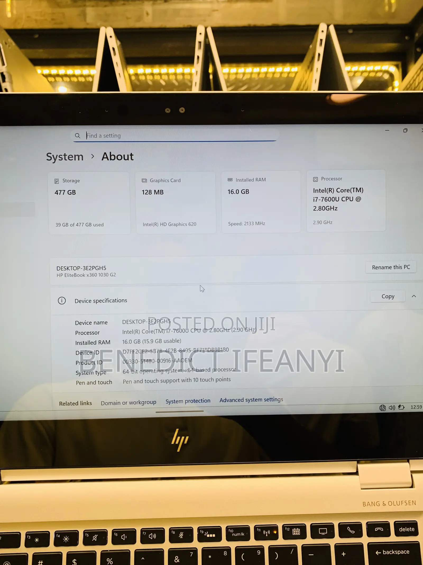 Laptop HP EliteBook x360 1030 G2 16GB Intel Core i7 SSD 512GB