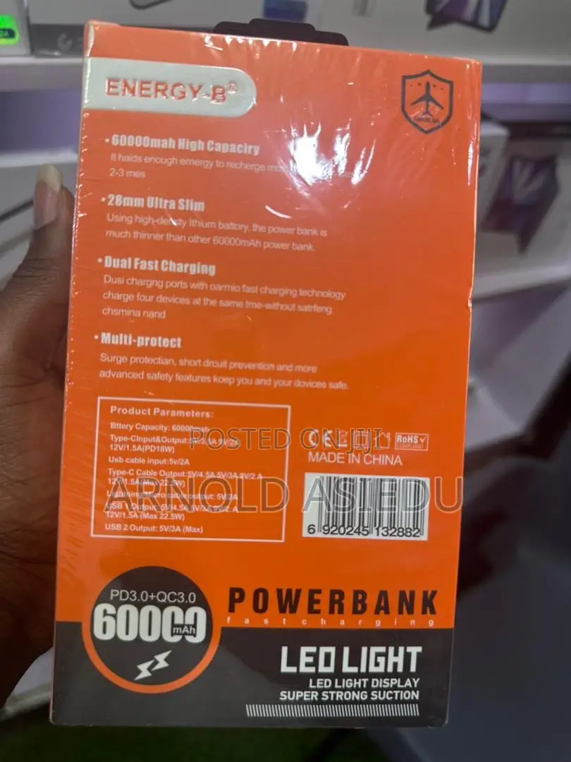 Energy-B Powerbank 60,000 Mah