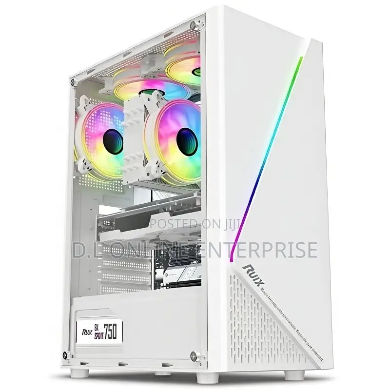 Full Atx Pc Gaming Case With 3 RGB Fans