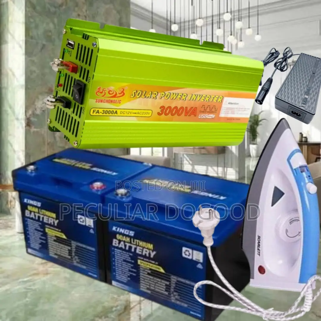 Bye to Dumsor 24v 3,000watts Inverter 120ah Lithium Gen + Iron