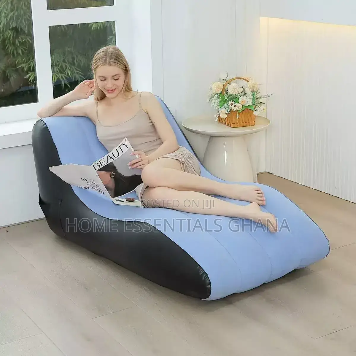 Inflatable Lazy Sofa Chair Portable Air Lounge Bed