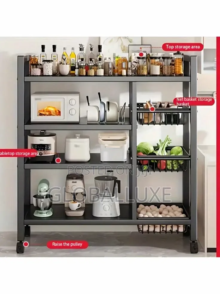 Kitchen Storage Rack – Multifunctional Organizer Shelf for Kitchen