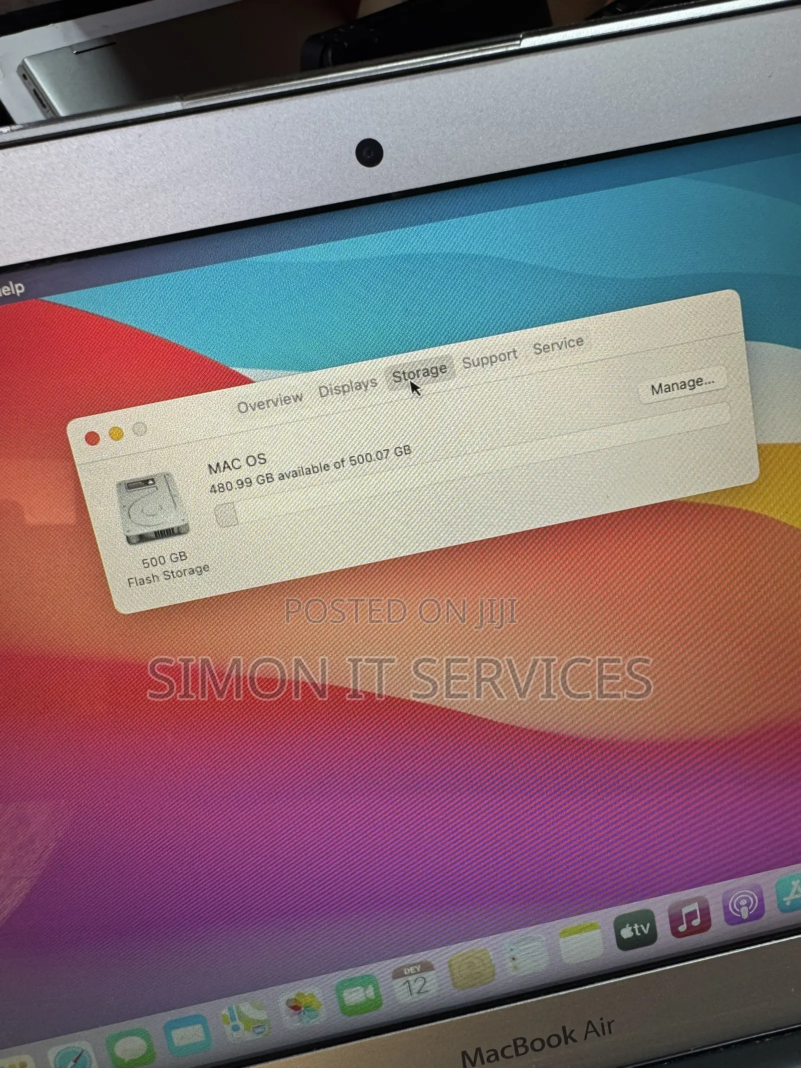 Laptop Apple MacBook Air 8GB Intel Core i7 SSD 500GB