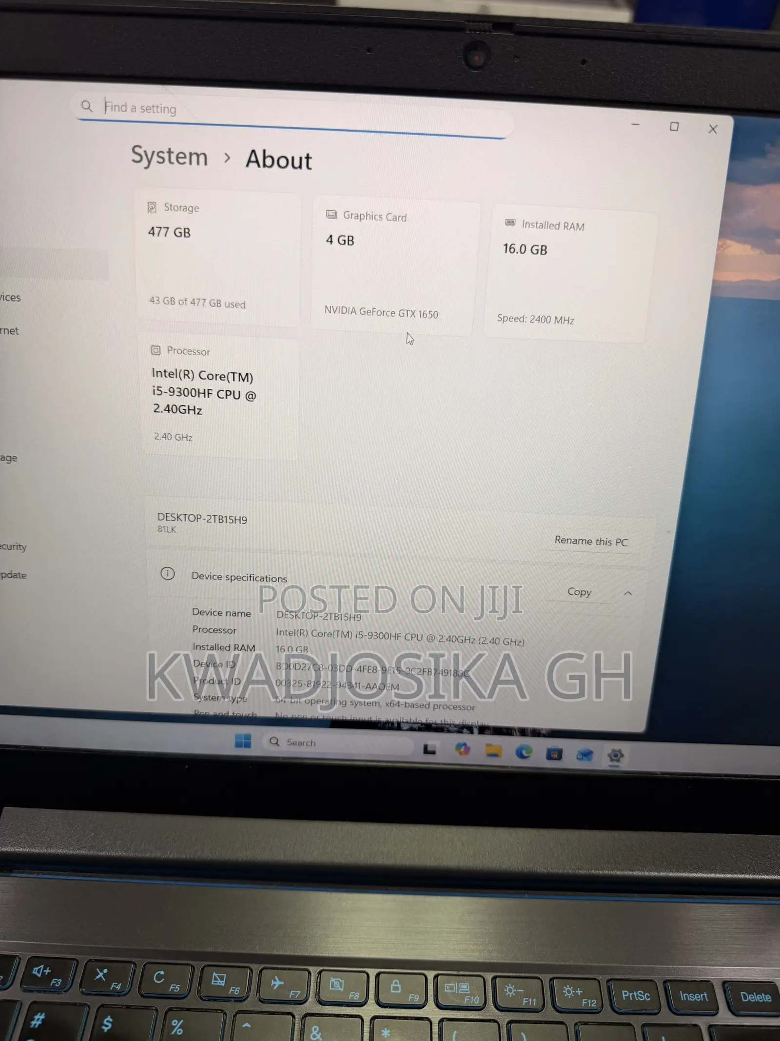 Laptop Lenovo IdeaPad L340 16GB Intel Core i5 SSD 512GB