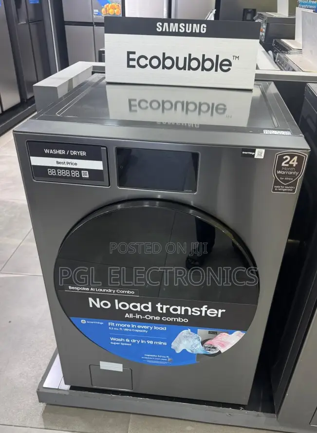 Samsung Wi-Fi Bespoke 22kg/11kg Wash Dry Ai Smart Laundry Wd90f22bcsnq