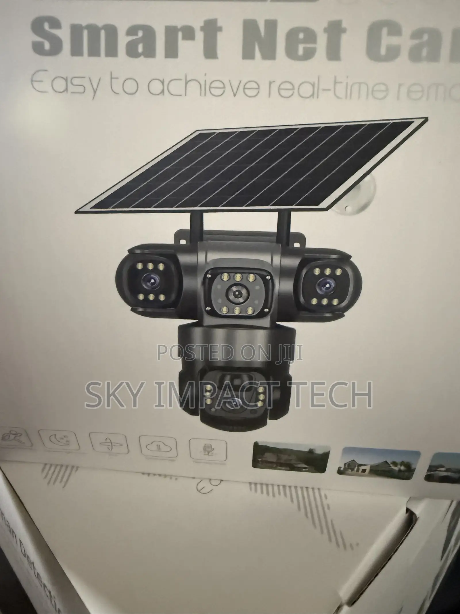 V380 Solar Security Camera - 4g, Pan-Tilt, Night Vision, Waterproof