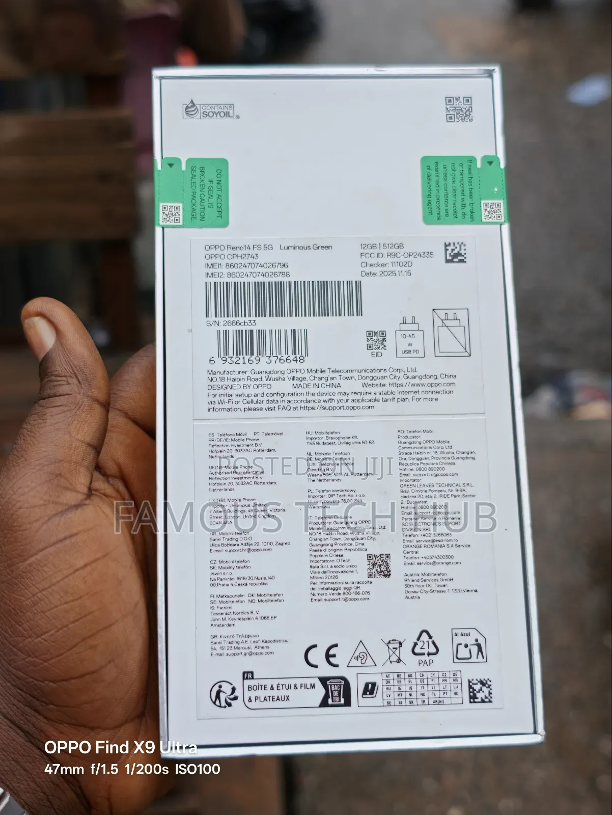 New Oppo Reno14 F 512 GB
