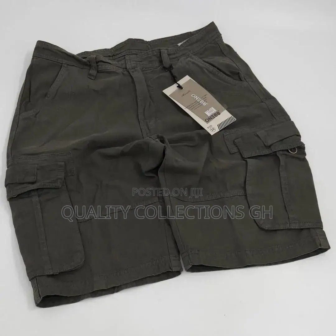 Khaki Side Pockets Shorts