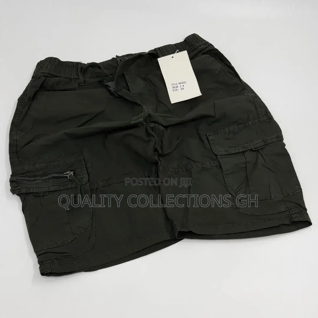Khaki Side Pockets Shorts