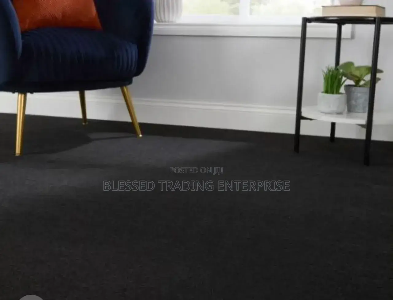 Black Woolen Carpet