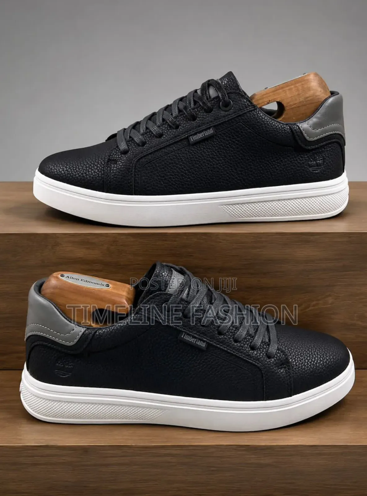 The Timber Land Lace Sneakers Black With White Sole