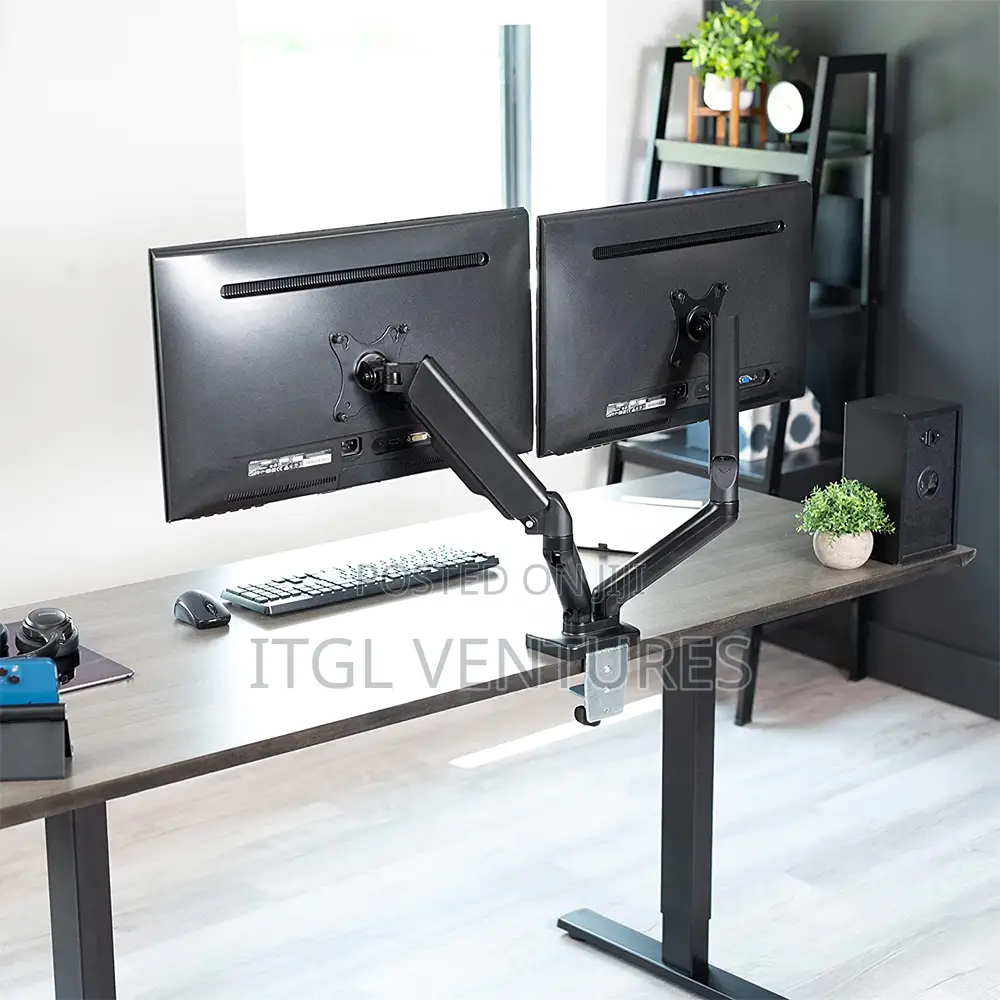 Newstar 91-ldt53c024 Dual Monitor Arm 17-inch To 32-inch, Desk Mount.