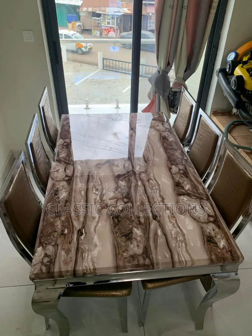 6 Seater Dining Set- Marble Top