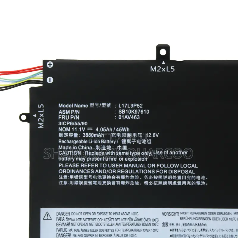 L17l3p52 L17m3p53 Laptop Battery for Lenovo Thinkpad L480 L490 L580