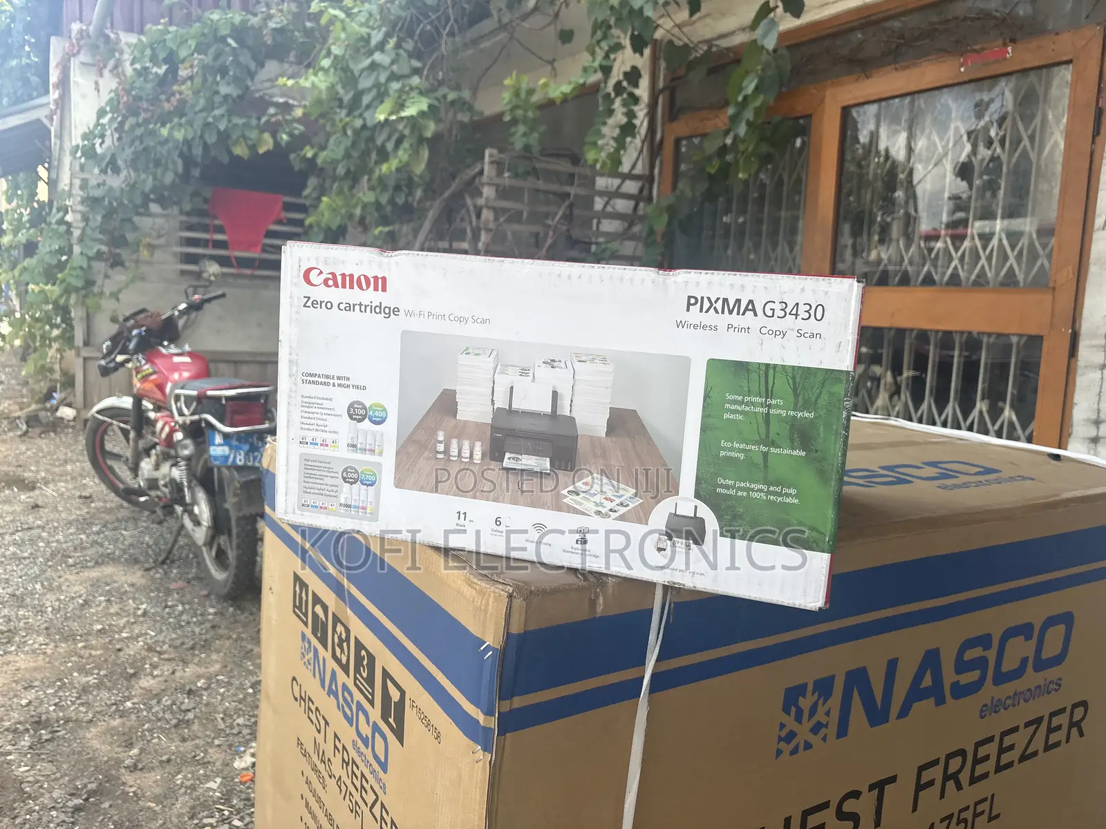 Refilable Canon Pixma G3430 Print,Scan,Copy A4/8ppm/Ink Gl-41s Colored