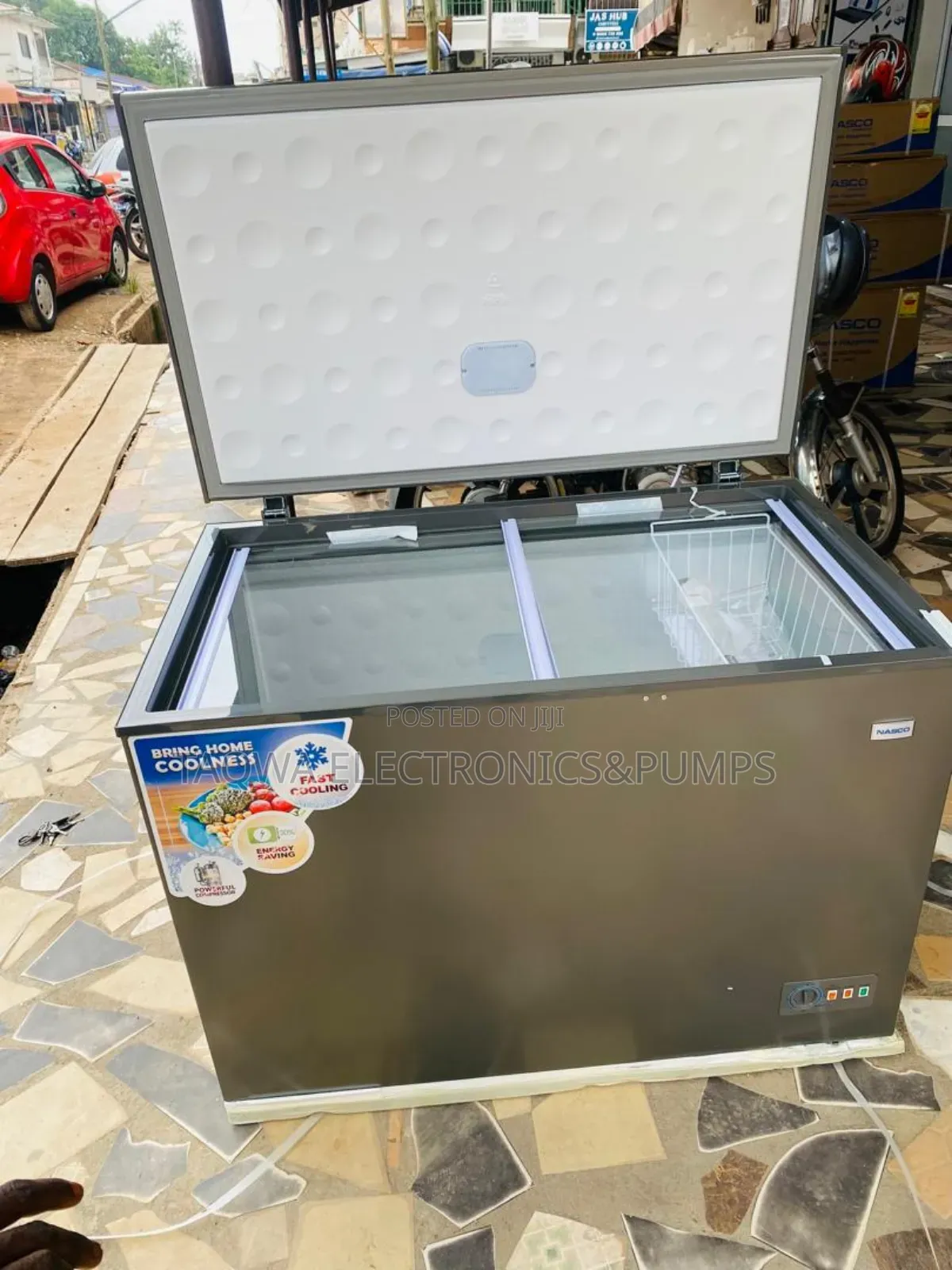 338 LTRS With Sliding Glasses Nasco Freezer