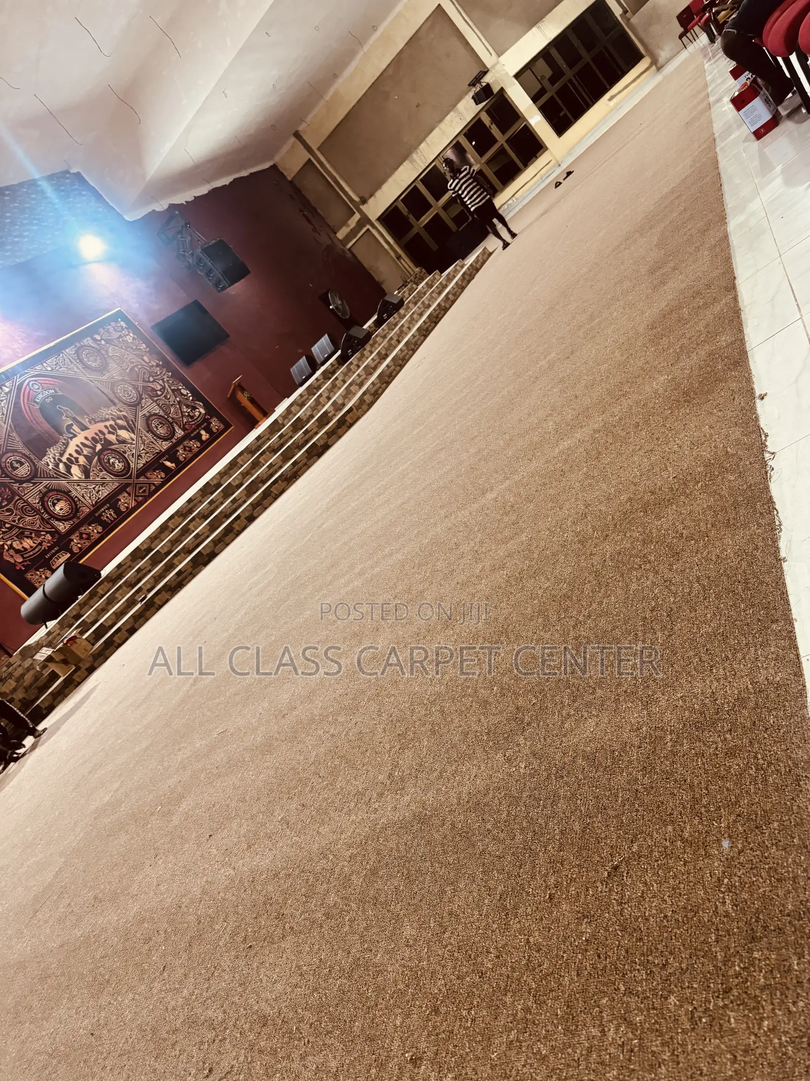 Industrial Brown Floor Carpet for Church Auditorium