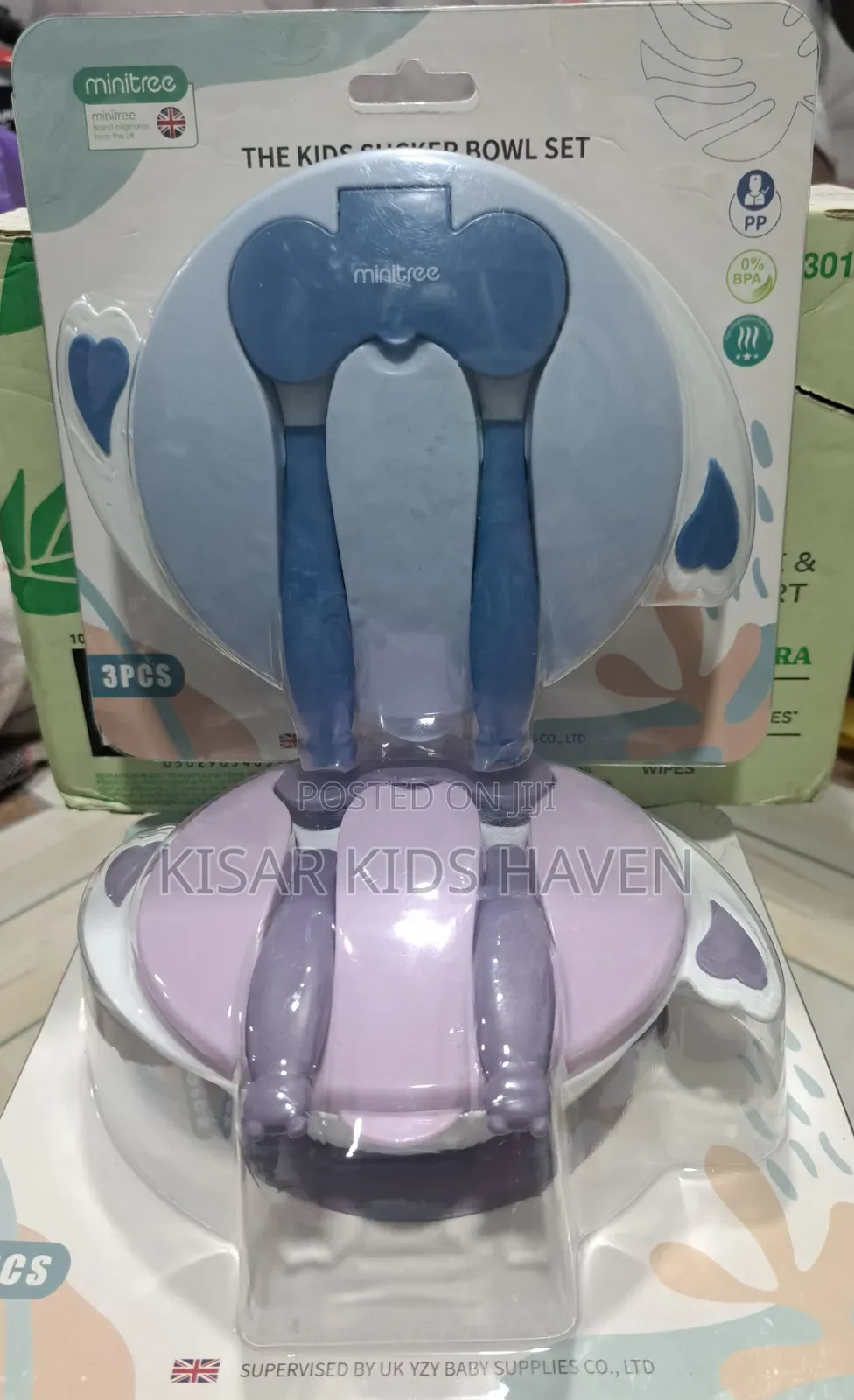 Minitree Kids Sucker Bowl Set With Spoon 6months to 2 Years