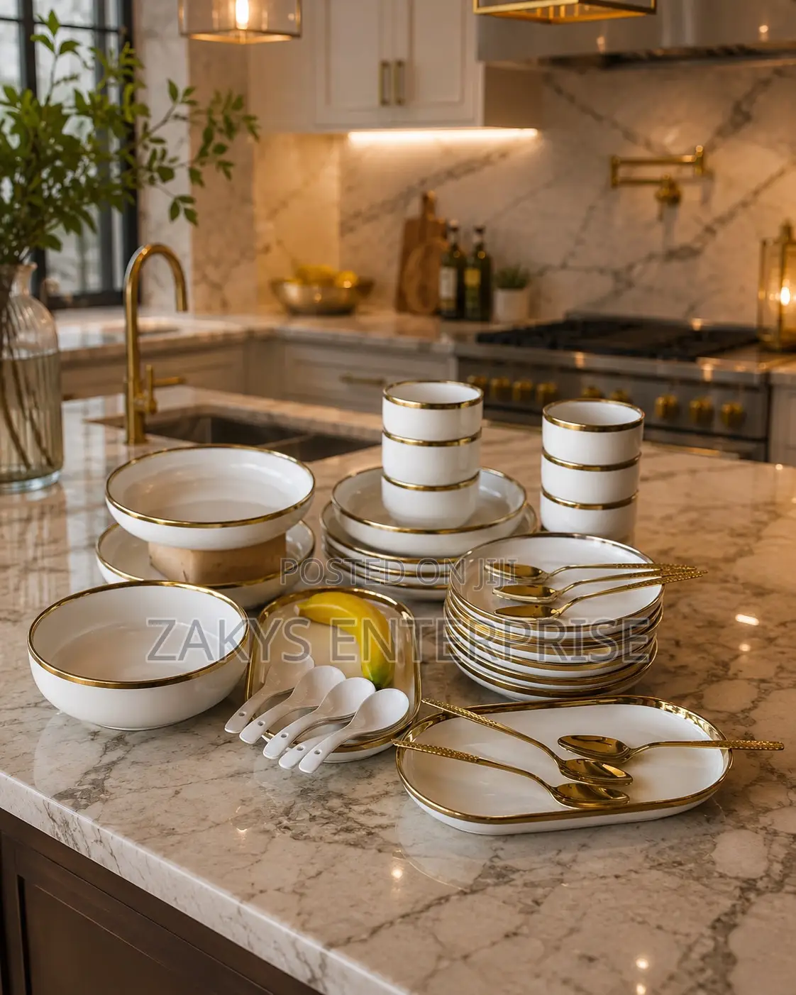 Luxury Ceramic Dinner Set 27pcs